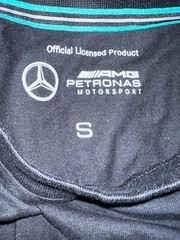 Mercedes AMG Petronas Motorsport Shirt Mens Black Teal Short Sleeve Racing Sz S