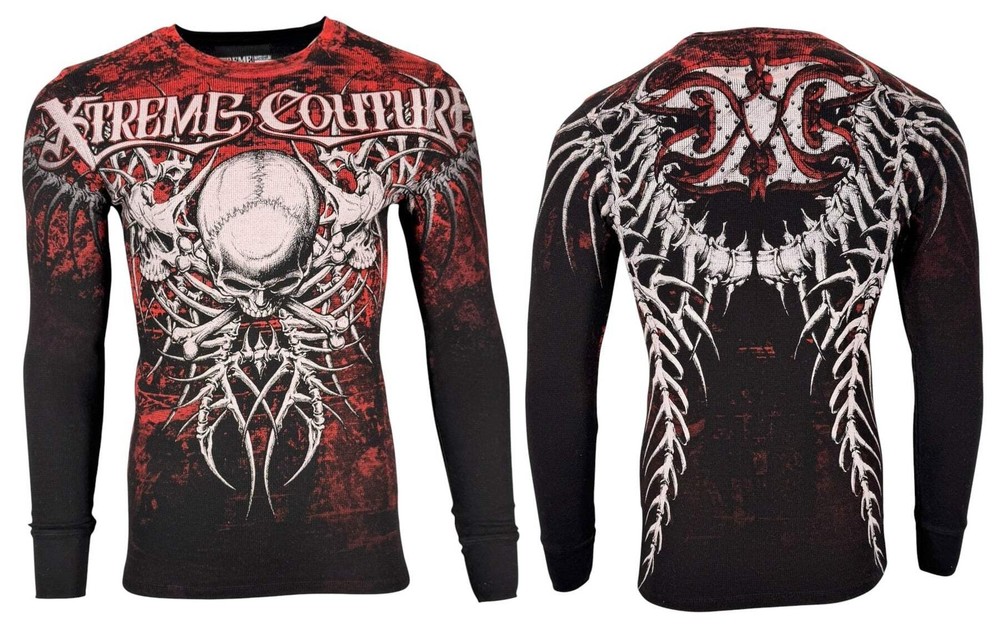 Xtreme Couture by Affliction Men’s Thermal T-shirt Bare Bone