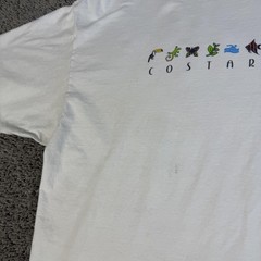 VTG Costa Rica Shirt Mens XL White Graphic Crew Neck Beefy-T Cotton Souvenir