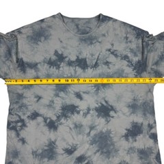BYLT Men’s Drop Cut 100% Cotton S/S T-Shirt Blue Tie Dye • 2XL