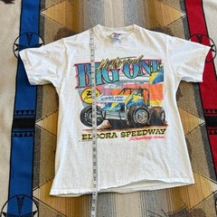 Vintage 90s Eldora Speedway Big One Dirt Track Racing T-Shirt Size Medium