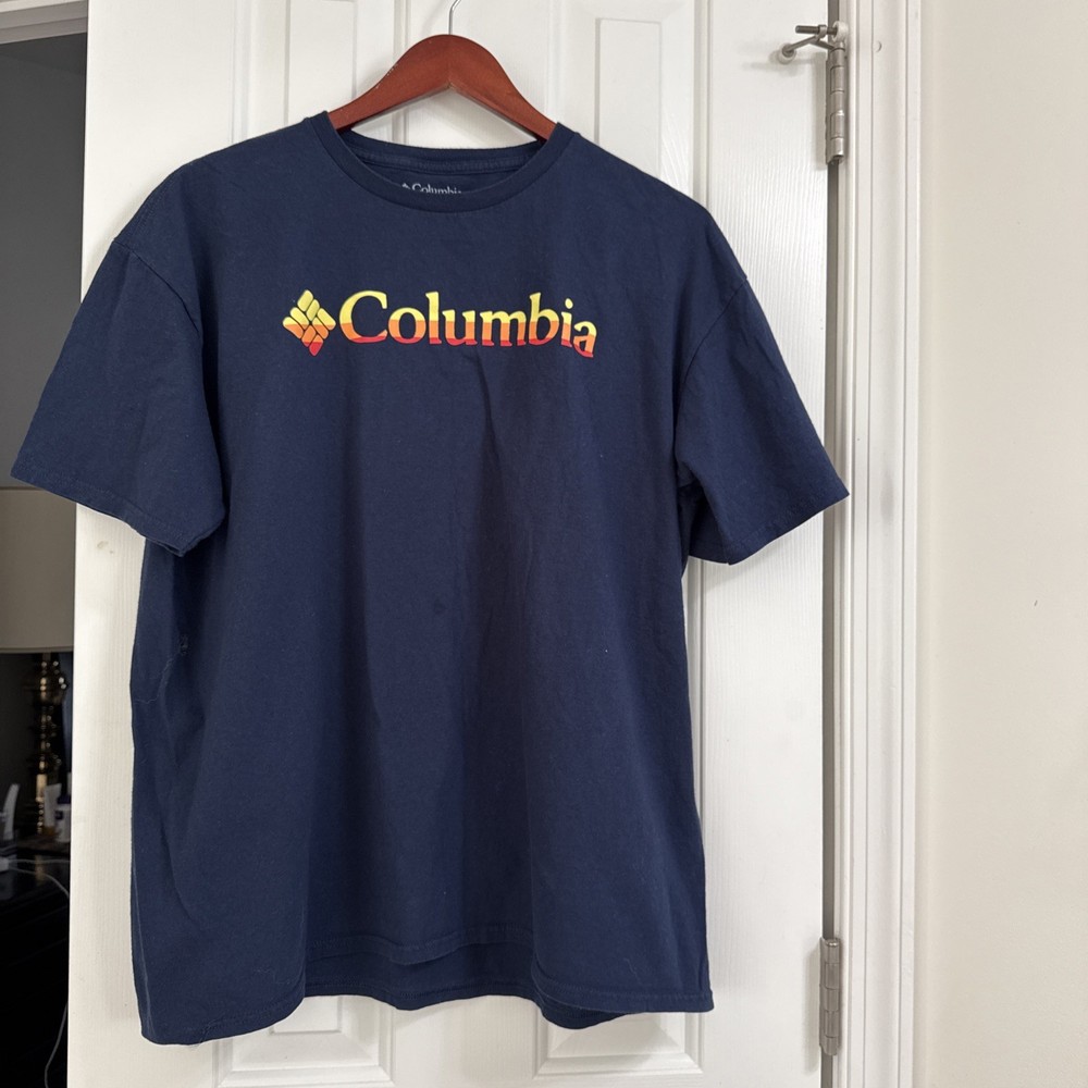 Columbia Men’s T-Shirt Black Short Sleeve Size Extra Large