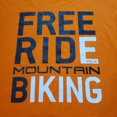 RLX Ralph Lauren Free Ride Mountain Biking Orange Graphic Shirt Men’s XXL NWT