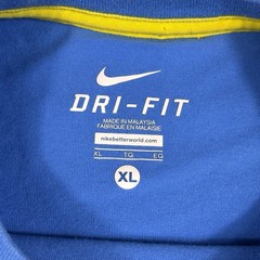 Kevin Durant Nike Dri-Fit T-Shirt Men XL Blue Neon Yellow Charged Logo Active