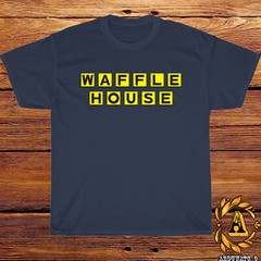 New Waffle House Restaurant Logo Black/Sport Grey/White/Navy/Red T-Shirt S-5XL
