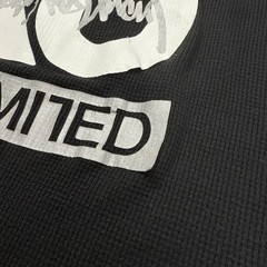 Vtg Ecko Unltd Mens Center Logo Thermal Waffle Knit Long Sleeve Shirt L Black