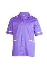 Mens Premium Tunic Uneek Healthcare Hospital Nurse Salon Spa Barbers Plain UC924