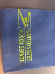 USPS tee with green/foil logo sz L