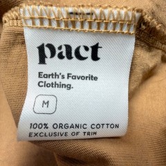 Pact Organic Cotton Essential Crew Neck T-Shirt Men’s Medium Tan Brown
