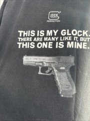Vtg Double Sided Gun Glock Perfection Lee Ermey Gunny Approved XL