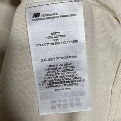 New Balance Lindor T Shirt Size XL Beige MT43710 Oversized Cotton Casual NWT