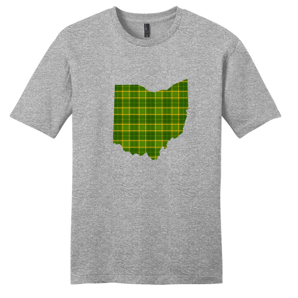 Custom Green Plaid State Silhouette T-Shirt – Unisex St. Patrick’s Day Shirt