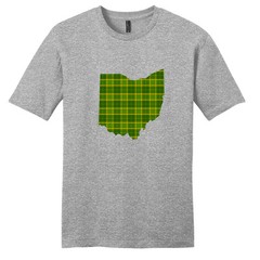 Custom Green Plaid State Silhouette T-Shirt – Unisex St. Patrick’s Day Shirt