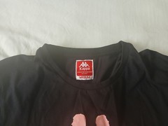 Kappa Black Pink Mens Graphic Logo Short Sleeve T Shirt Medium