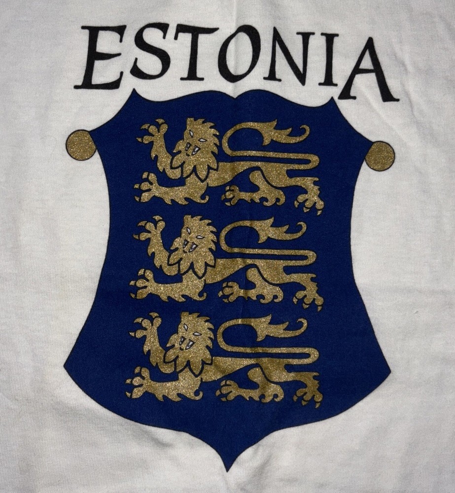 Vtg 90’s Screen Print Estonia Tshirt XL