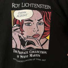 Roy Lichtenstein Bellagio Gallery Steve Martin Art Tee 2001 Pop Art Rare