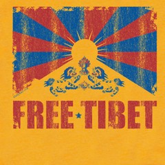 FREE TIBET T-shirt Buddhism flag Dalai Lama china world peace