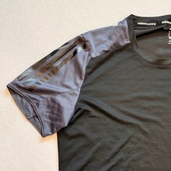 Adidas Response Climalite Running Shirt Mens Small Black Grey Athletic Tee Gym