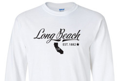 Long Beach California State T-Shirt Long Sleeve Graphic Tee Unisex Apparel