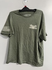 Kick Brass tshirt XL For God and Country American Flag front and back print