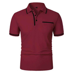 Men Breathable Polo Shirt Casual Summer Slim Fit Solid Color Tee Top Tshirt Gift