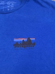 Patagonia Shirt Mens XL Blue Save Our Home Planet Graphic Tee Organic Cotton