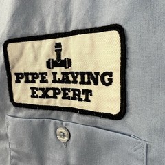 Funny Plumber Shirt Costume Cosplay Pipe laying expert Plumber Large