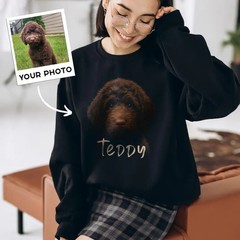 Custom Pet Portrait Comfort Tee Personalized Dog Cat Lover Gift Shirt