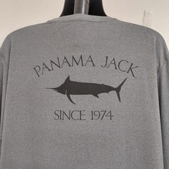 Panama Jack Blue Marlin Fishing Shirt Men’s Size XXL Gray Front Pocket UPF 50