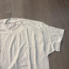 Jockey Shirt Mens Large White Blank Power Knit Tee T-Shirt USA Crewneck