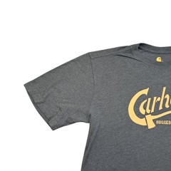 Carhartt T Shirt Large Men’s Grey Cotton Work Wear Graphic Relaxed Fit Paddock