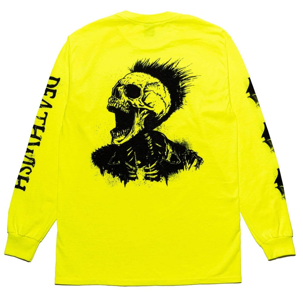 Deathwish Shirt Creeping Long Sleeve Neon Skateboard Mens