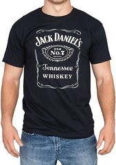 Adult Unisex Jack Daniel’s Whiskey Old No. 7 Tennessee Logo Bottle Label T-shirt