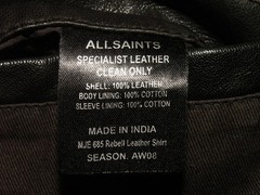 Men’s All Saints REBELL LEATHER SHIRT jacket overshirt XL (ref63) £149.99!!!!!