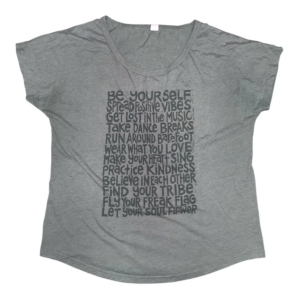Graphic Positive Vibes Tee Sustainable Organic Cotton Blend | Made in USA