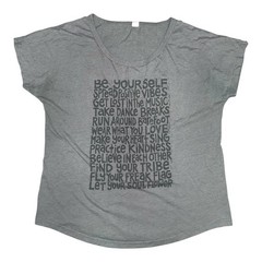 Graphic Positive Vibes Tee Sustainable Organic Cotton Blend | Made in USA