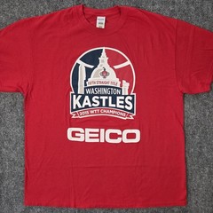 Washington Kastles WTT World Team Tennis Fifth Straight Champions T Shirt XL Red