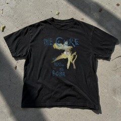 The Cure Head on the Door Graphic T-Shirt Black Vintage Style Band Tee
