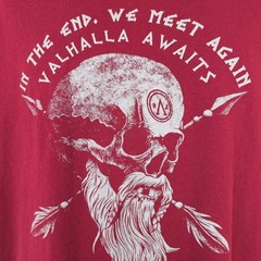 Valhalla Awaits T Shirt Mens Size Large Red 5.56 High Ready Tactical Skull