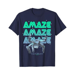 Project Hail Mary Amazing Rocky The Alien Neon Portrait T-Shirt Sci Fi Movie Tee