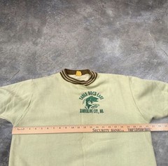 True VTG 70s Table Rock MO Ringer Raglan Sweat Shirt rare Size XL bright green