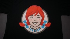 Wendys X Spongebob Shirt Mens Large Black Krabby Patty Square Pants Collab Tee