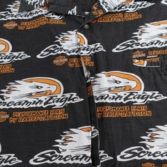 Vintage Harley Davison biker Hawaiian style all over print button up Shirt XXL