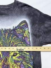The Mountain Tie Dye Wolf T Shirt Medium Colorado Wildlife Psychedelic USA Y2K