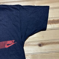 Vintage 80s Nike Blue Tag Rainbow Spellout Logo Shirt Size Medium RARE