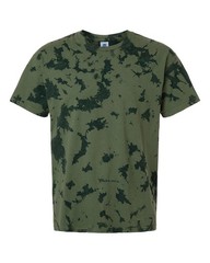 Peaches 100% Ringspun Soft Cotton LaMer Over-Dyed Tee, Crinkle Tie Dye, T-Shirt