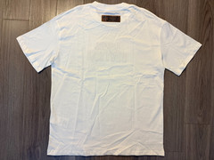 Louis Vuitton Embroidered Beads Cotton Tee Shirt milky white sz M