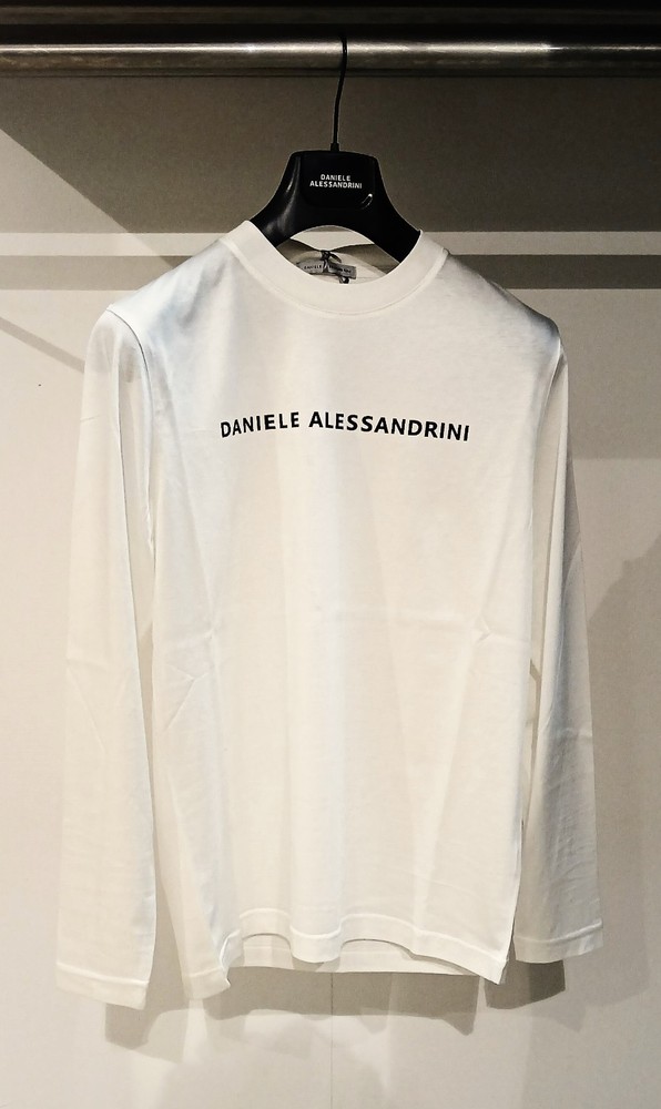 DANIELE ALESSANDRINI men’s long sleeve t-shirt DA1FW26T004 white black