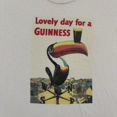 Vintage Guinness Beer T Shirt 90s Toucan Fits L Single Stitch Paper Thin Lovely