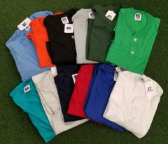 NEW Vintage Russell Athletic Blank 2 Button Henley T-shirt Mens El Salvador